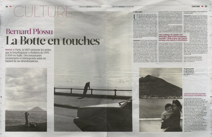 Article paru dans le journal Libération sur Bernard Plossu